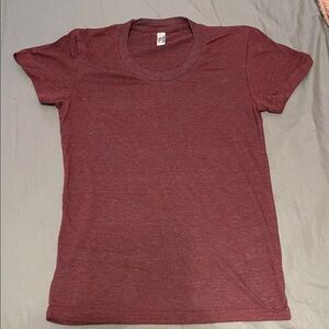 American Apparel Burgundy Short Sleeve Tee